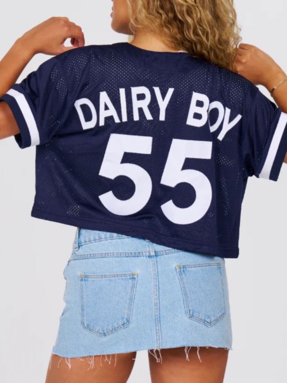 Dairy Boy Homecoming Cropped Jersey - Size Small